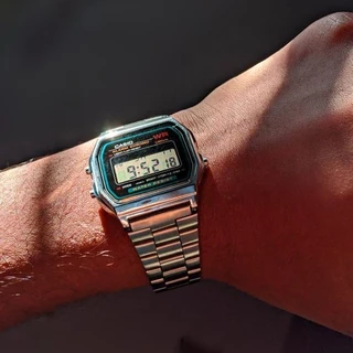 Casio นาฬิกาข้อมือ Unisex รุ่น A158WA-1DF Watch Quartz ( ระบบถ่าน )