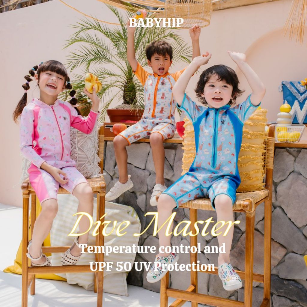 ชุดว่ายน้ำเก็บอุณหภูมิ ชุดว่ายน้ำกันแดด ชุดว่ายน้ำเด็กเล็ก BABYHIP