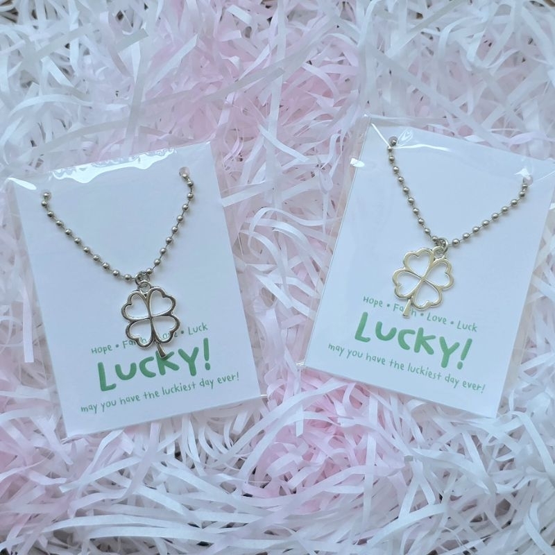 Lucky Clover☘️ พวงกุญแจใบโคลเวอร์โลหะ ของขวัญขอบคุณลูกค้า ของขวัญปัจฉิม