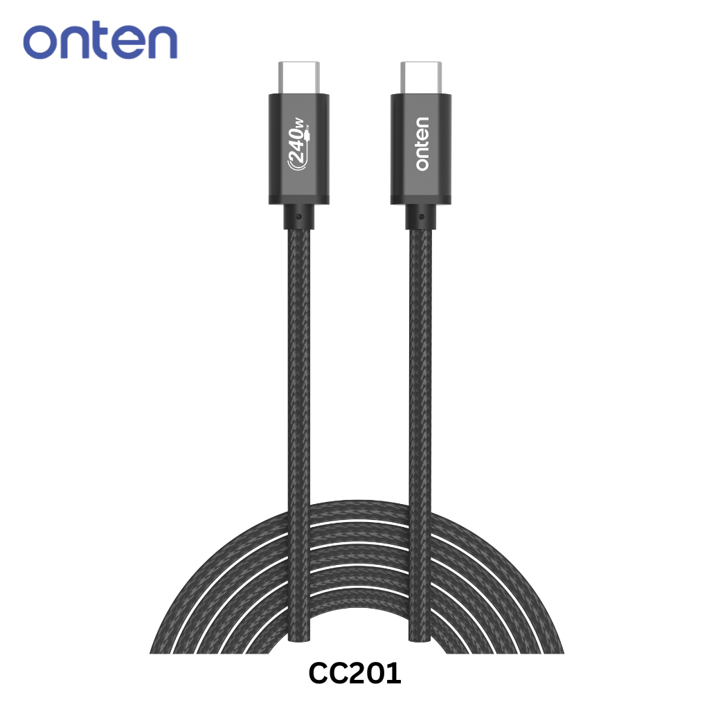 Onten OTN-CC201 C to C PD240WFast charging data cable สายชาร์จเร็ว 1เมตร 240w