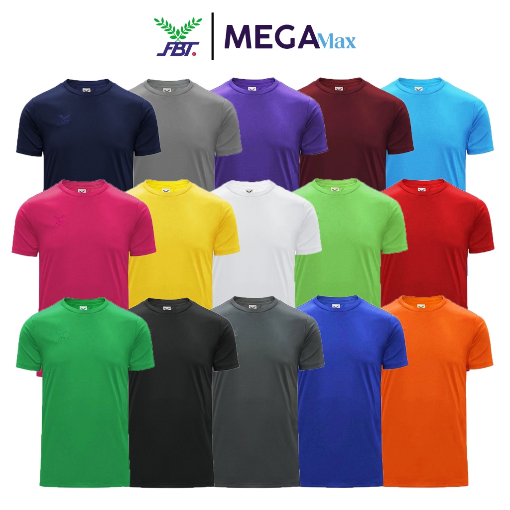 เสื้อกีฬา FBT 12273 คอกลม เสื้อสีล้วน Slim Fit ผ้าพริ้ว เนื้อบาง เบา ระบายอากาศได้ดี