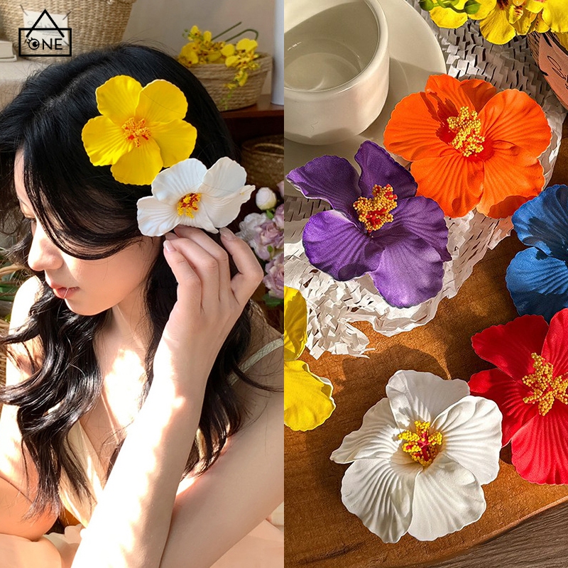 COD❤️กิ๊บติดผมลายดอกไม้หลากสีหวานสไตล์เกาหลีแฟชั่นหน้าม้าเครื่องประดับผมสำหรับผู้หญิง-a.one