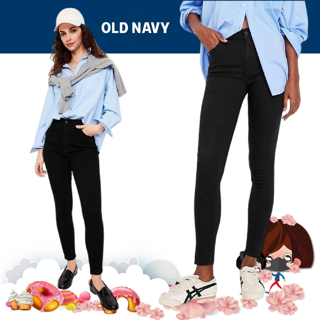 กางเกงยีนส์สกินนี่เอวสูง ขาเดฟ Old Navy Wow Super-Skinny Jeans  งานแท้จากโรงงานไม่ได้ติดป้ายแบรนด์ป้