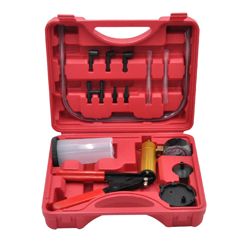 ชุดเครื่องมือไล่ลมเบรกปั๊มสุญญากาศ 2 in 1 Bleeder เครื่องทดสอบสูญญากาศน้ำมันเบรค