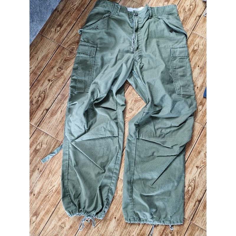 กางเกงทหารusa M65 U.S Army M65 Army Field 1968ซิปเงิน Pants Men's Size Medium Regular เอว30"-36"ยาวท