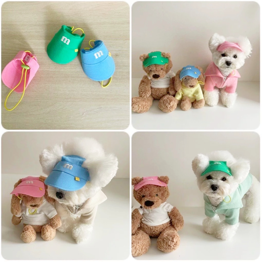 หมวกหมาแมว หมวกกันแดด แบบหมวกปีกแก๊ป สีพาสเทล สไตส์มินิมอล ใส่แล้วน่ารักมากๆ