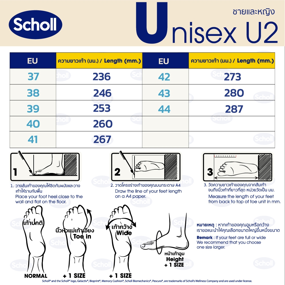 Scholl รองเท้าสกอลล์-โกลบ 2 Globe II แตะสวม Unisex รองเท้าสุขภาพ General Comfort เบา ทนทาน