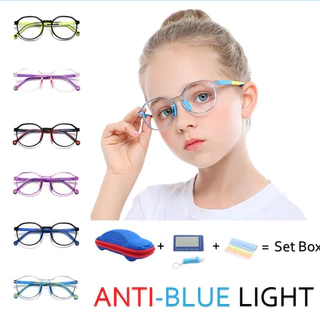 เเว่นตากรองแสงเด็ก เเว่นตาเด็ก เเว่นถนอมสายตา แว่นตา แว่นตากรองแสง สีฟ้า จากจอคอมหรือมือถือ Anti Blue Light Glasses