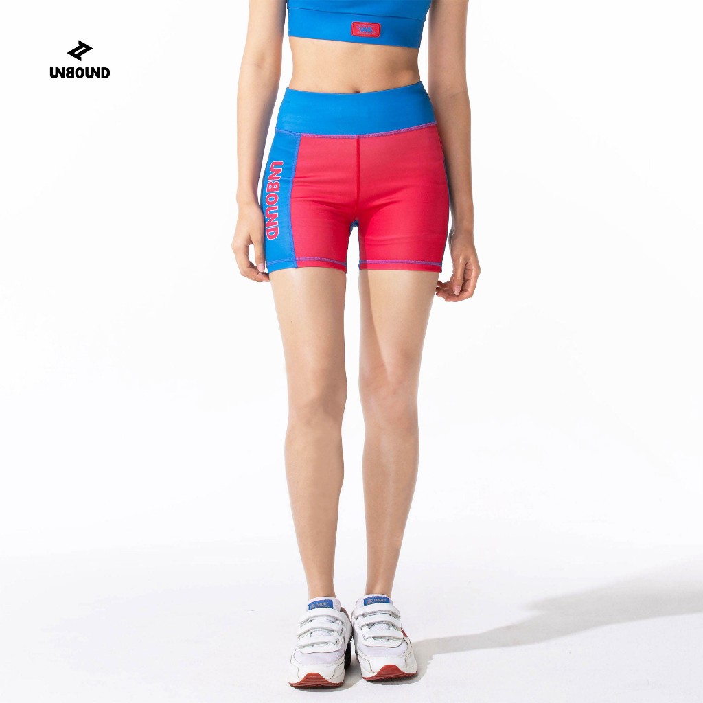 UNBOUND SUACY NAUTICAL BOOTY SHORTS  กางเกงเลกกิ้งขาสั้น เอวสูง ผู้หญิง เทรนนิง