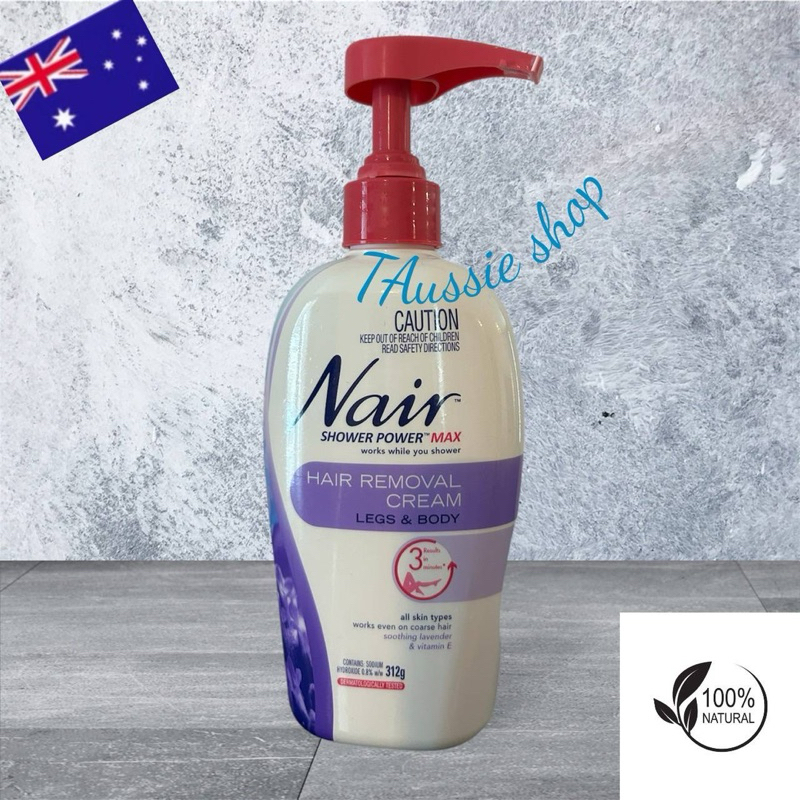 สินค้าราคาพิเศษ!!!Nair Shower Power Max Hair Removal Cream 312g (สำหรับร่างกาย) สูตรอ่อนโยน แท้100% 