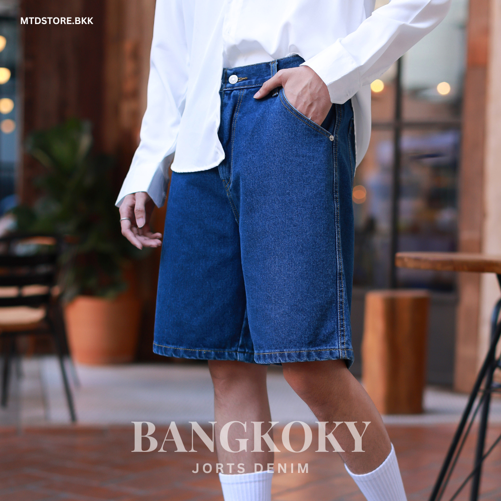 MTD Store กางเกงขาสั้น ยีนส์ กางเกงทรงจอร์ท ยีนส์ขาสั้น Bangkoky Jort Denim J02 ขาสั้น ใส่สบาย ผ้ายีนส์