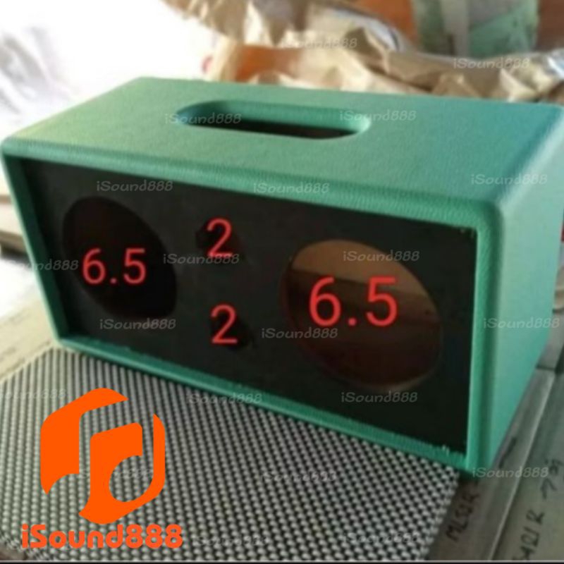 ตู้เปล่าลำโพงบลูทูธ Diy 2.0 #ML62R ดอกซัพ 6.5"*2 แหลมhk2"*2