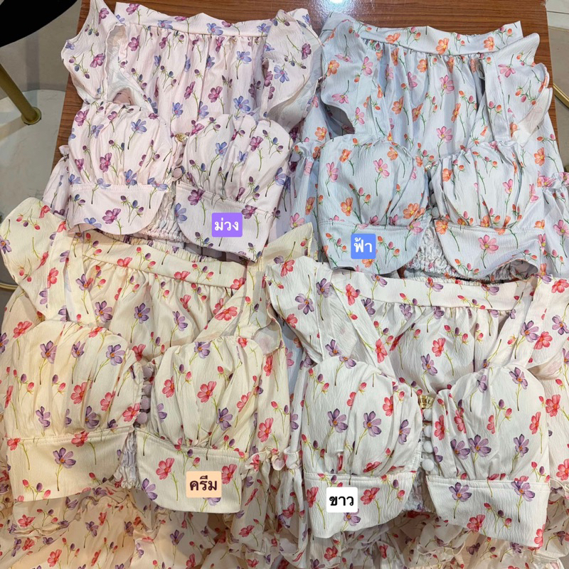 N16💐ชุดเซทกระโปรง เสื้อครอปแขนระบาย+กระโปรงมีซิปข้าง🏝️ใส่เที่ยวทะเล เที่ยวเขา สวยมากจ้า - รูปที่ 4