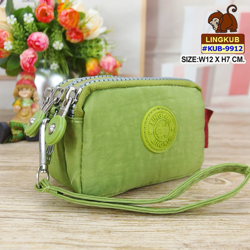 #Lingkub9912 ขนาดเล็ก5นิ้ว#กระเป๋าผู้หญิง#กระเป๋าสตางค์ มีสามช่องซิป