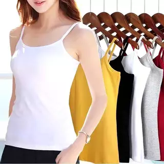 เสื้อสายเดี่ยว เต็มตัว (ผ้าคอตตอน) เสื้อสายเดี่ยวใส่สบาย ผ้ายืด ไม่ร้อน