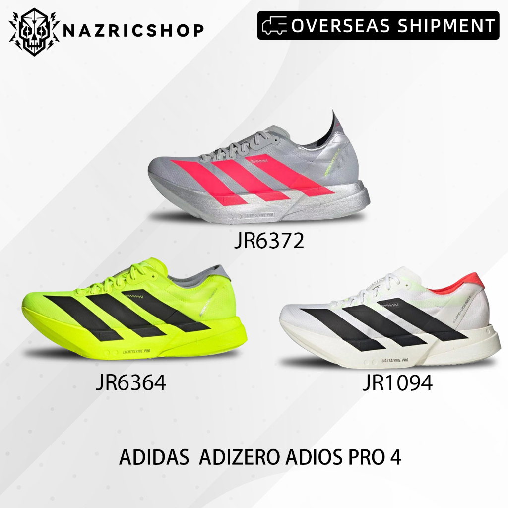 （ของแท้100% ）Adidas Adizero Adios Pro 4 JR6372/JR6364/JR1094 รองเท้ากีฬา รองเท้าวิ่งระบายอากาศ