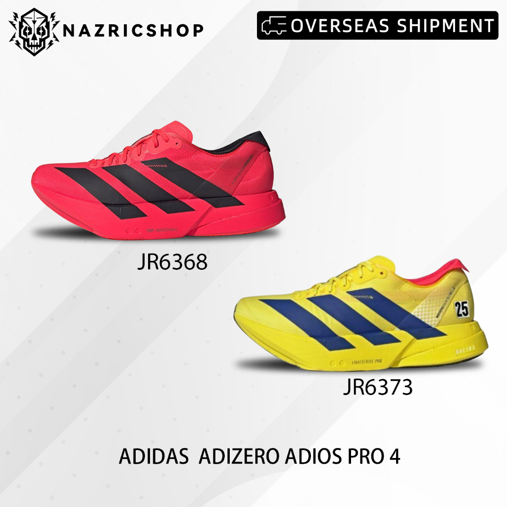 （ของแท้100% ）Adidas Adizero Adios Pro 4 JR6368/JR6373 รองเท้ากีฬา รองเท้าวิ่งระบายอากาศ