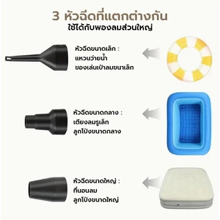 ที่สูบลมไฟฟ้า สูบลมไฟฟ้า Electric Air Pump สำหรับเป่าสระน้ำเป่าลม ห่วงยาง