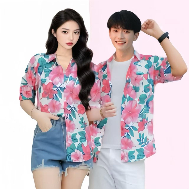 🔥NEW🔥Jwan shopเสื้อเชิ้ตฮาวายแขนสั้นสไตล์เกาหลี เสื้อใส่ได้ทั้งชาย-หญิง2025 Hawaii