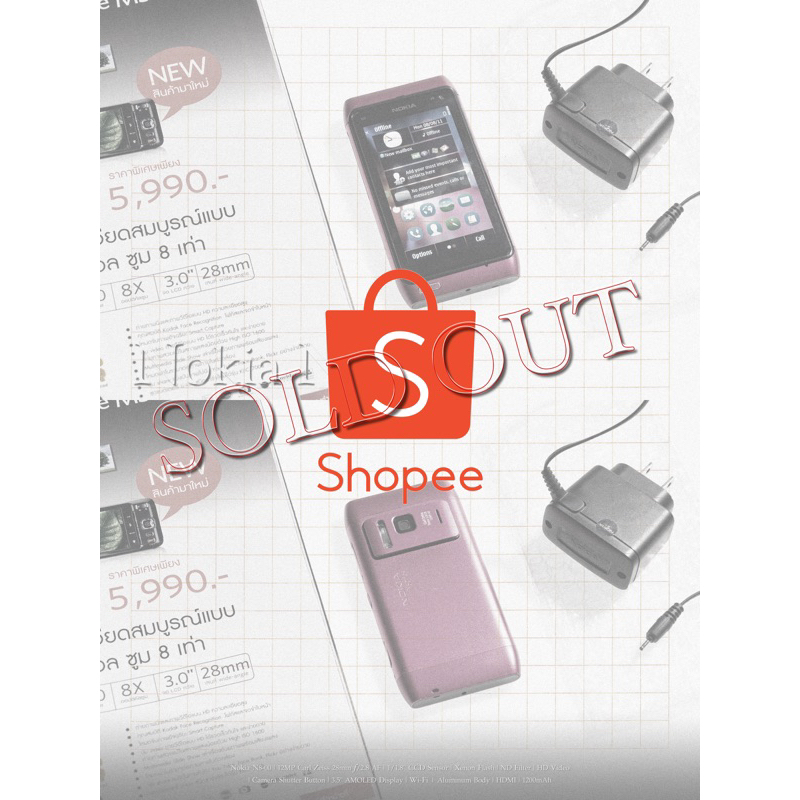 ❌ SOLD OUT! 🥰 Nokia N8 🩷 สีชมพู (Pink) Original Used แท้ศูนย์ไทย 🌸 สีชมพูขวัญใจสาวหวาน 📸 กล้องมือถือ