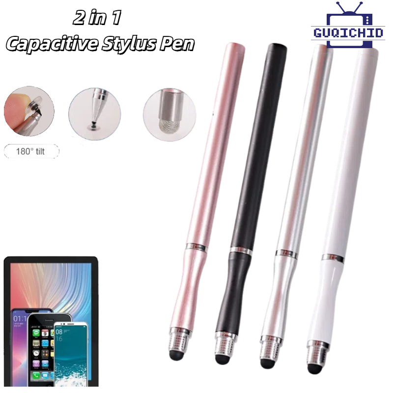 ปากกาสไตลัส 2-in-1 แบบทัชสกรีนสำหรับแท็บเล็ต IPad Android iOS แท็บเล็ตวาดรูป Stylus สำหรับมือถือ 2-in-1
