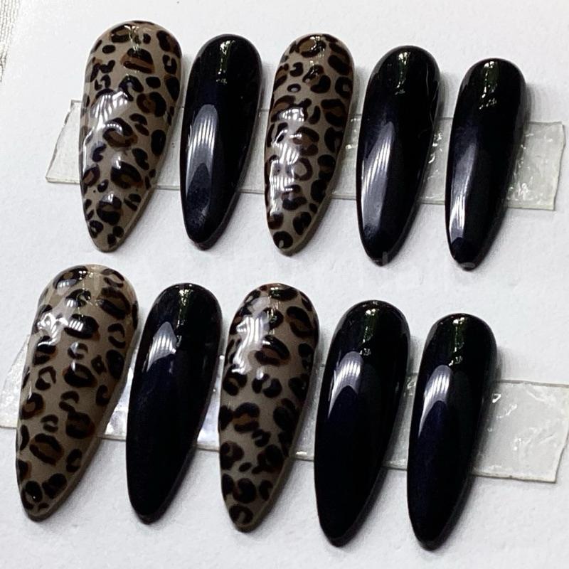 เล็บเจลแท้100% ลายเสือดาว🐆🤎🖤 *มีเล็บเท้า*