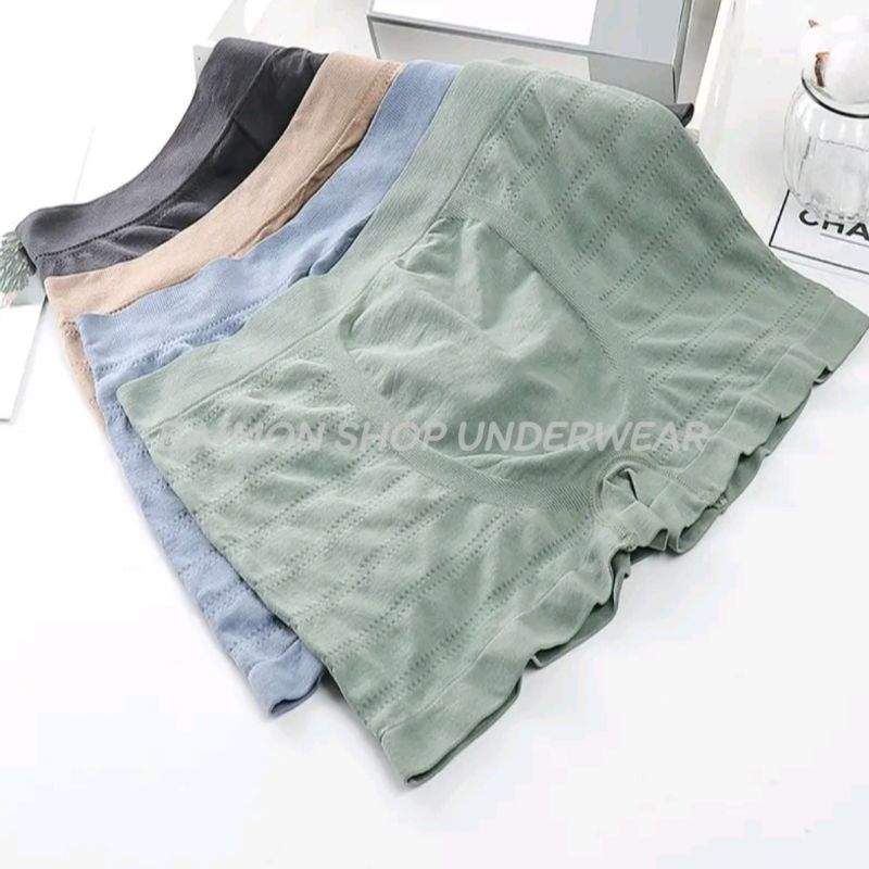 กางเกงในผู้ชายBOXER ขาสั้น ผ้าทอนิ่ม Set 10ตัว คละสี - รูปที่ 2