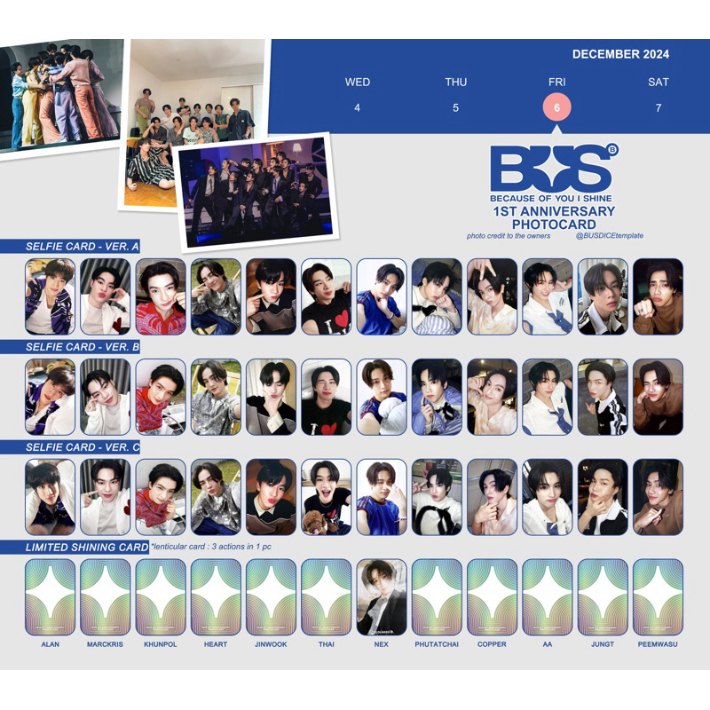 BUS 1ST ANNIVERSARY PHOTOCARD