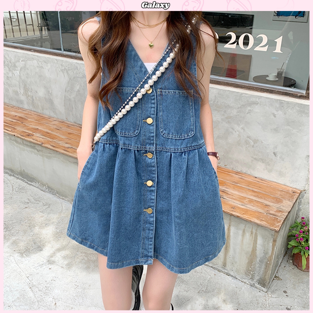 เอี๊ยมยีนส์ เสื้อผ้าผู้หญิง แฟชั่นสุดชิค  สไตล์เกาหลี เข้ากับทุกสไตส์ ทรงสวย #030004