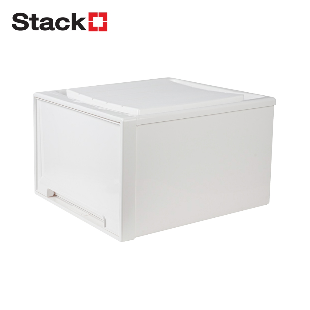 HomePro  กล่องลิ้นชัก STACKO NETA SIZE L 45X44X29.7 ซม. สีขาว