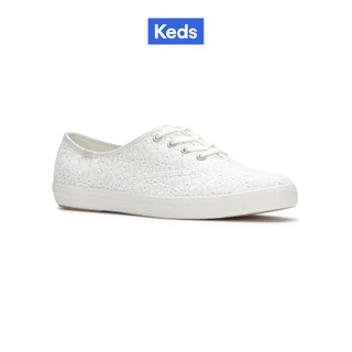 KEDS รองเท้าผ้าใบแบบผูกเชือก รุ่น CHAMPION FESTIVAL EYELET สีขาว ( KW-CHAMP-5B-110 )