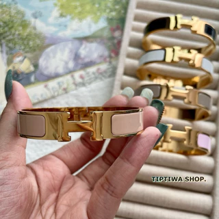 โพสต์ใหม่(ยอดขายเก่า1.8k ชิ้น)- 📍ไซส์ S 📍(สำหรับข้อมือเล็ก : 13-14.5cm.✨) -กำไล Hermes-สแตนเลสสตีลเกรด316L 💖ไม่ลอกดำ✨