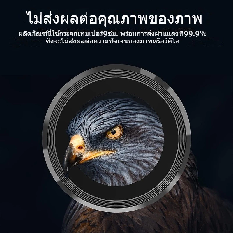 รุ่นใหม่ ฟิล์มกระจก กันรอย เลนส์กล้อง สำหรับ ไอโฟน iPhone 16 15 Pro 14 Pro Max 14Plus 13 Pro 12 Mini 11 เลนส์กล้องไอโฟ thumbnail 3