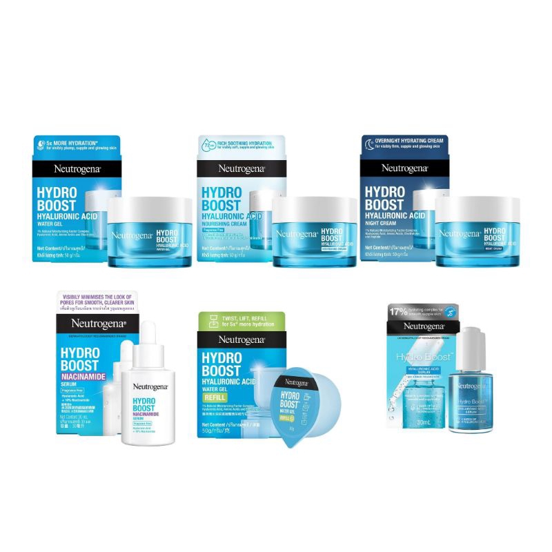 {มีหลายสูตร} Neutrogena Hydro Boost [3DSleepingMask/NourishingGelCream/WaterGel/Serum/Niacinamide] นูโทรจีนา ไฮโดร บูสท์