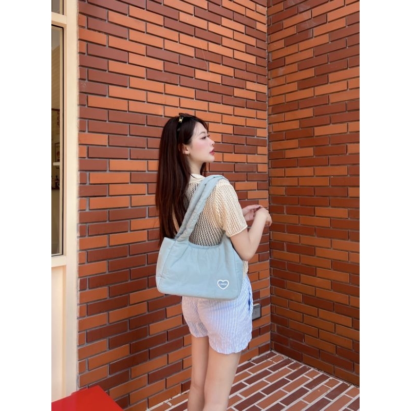 พร้อมส่ง Umi bag กระเป๋าสะพายงานตัดของร้านมีซิปปิด สะพายสบายไหล่