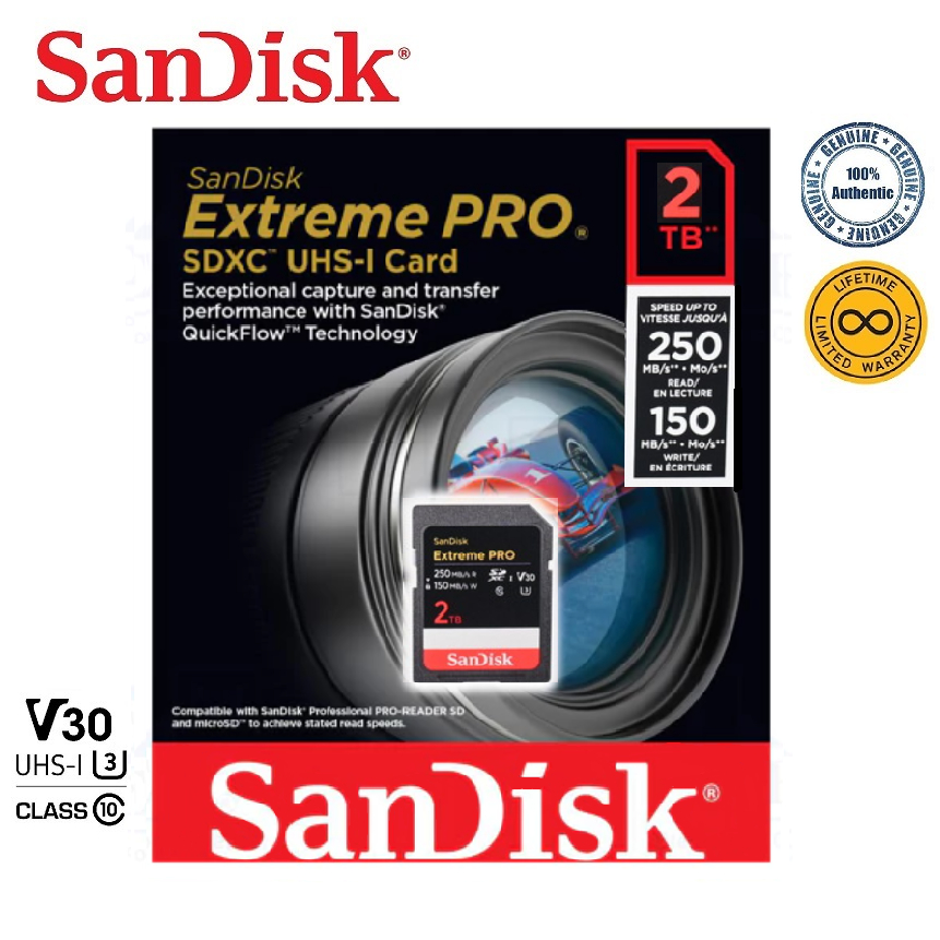 SanDisk 2TB Extreme PRO SDXC (250MB/s)