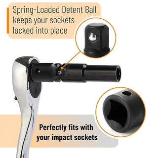 4ชิ้น หัวต่อบล็อก บล็อกข้อต่อเพิ่ม ตัวแปลงลูกบล็อกประแจ Sockets Screwdriver Converter Kit 1/2">3/8" 1/4">3/8" 3/8">1/2"