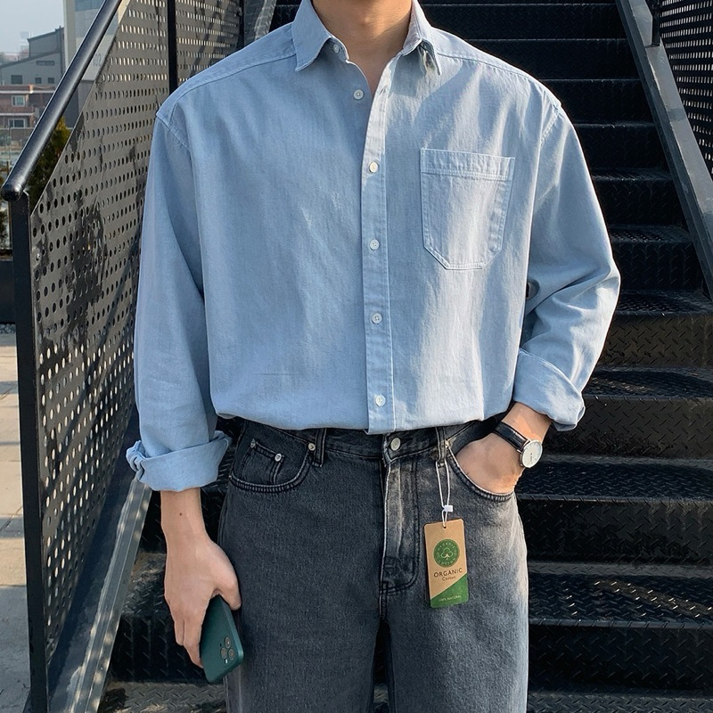 Cotton korea oversize shirt (ast)