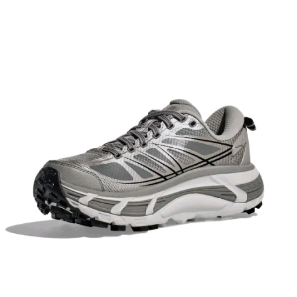 ของแท้ 100% HOKA ONE ONE Mafate Speed 2  Black /Grayish blue/ White grey/Silver grey รองเท้าผ้าใบสำหรับผู้ชาย และผู้หญิ ราคา ถูกที่สุด ดีลบีเคเค แกลเลอรีภาพที่ 7