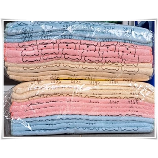 ผ้าเช็ดหน้า ผ้าเช็ดผม นาโน ลายSkip ขนาด 35×75cm เนื้อเนียนนุ่ม ซับน้ำได้ดี ไม่เหม็นอับ ส่งจากไทย AAA