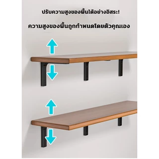 ชั้นวางของติดผนัง ชั้นวาง (ครบชุด ติดตั้งได้เลย)40/50/60/70/80/90cm หิ้งพระชั้นไม้ติดผนัง นตกแต่งบ้าน ชั้นไม้วางของ