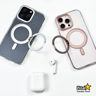 iStar เคสใสวงแหวนแม่เหล็กตั้งได้ For iphone 17ProMax 17 16ProMax 16 15 14 13 For Samsung S26ultra S25ultra s24ultra