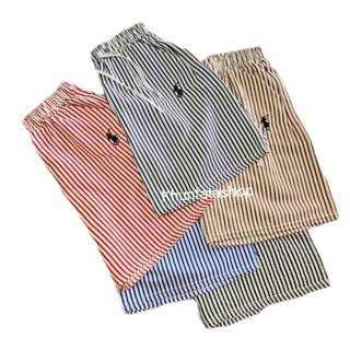 กางเกงขาสั้นลายทางปักม้าpolo ไม่สั้นมาก ใส่ได้ทุกเพศ ใส่คู่ก…
