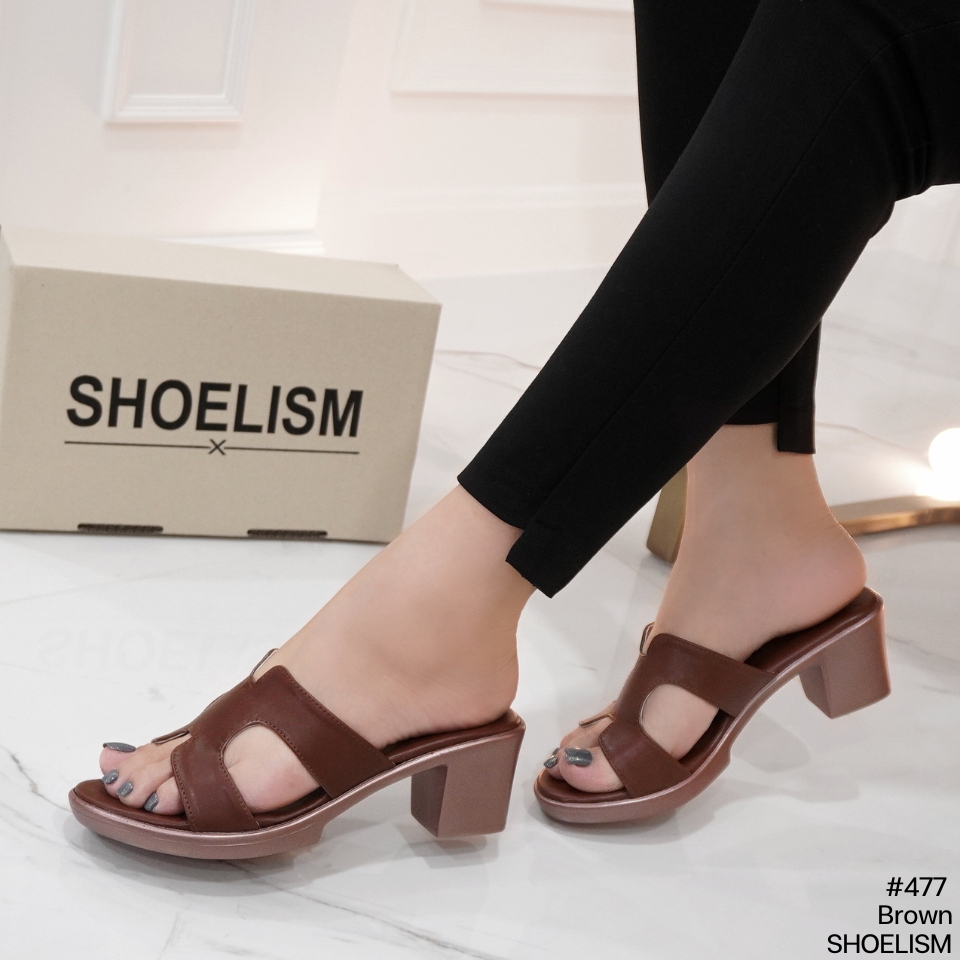 #477  # SHOELISMแมกซี่2.5 หนังนิ่มมีซับด้านใน งานเย็บเก็บเนี๊ยบ สวมใส่ง่าย เดินสบาย