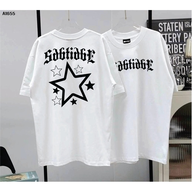 เสื้อCotton100% สกรีน หน้า-หลังแบบดิจิตอล เนื้อผ้าหนานุ่ม A1655-แขนสั้น