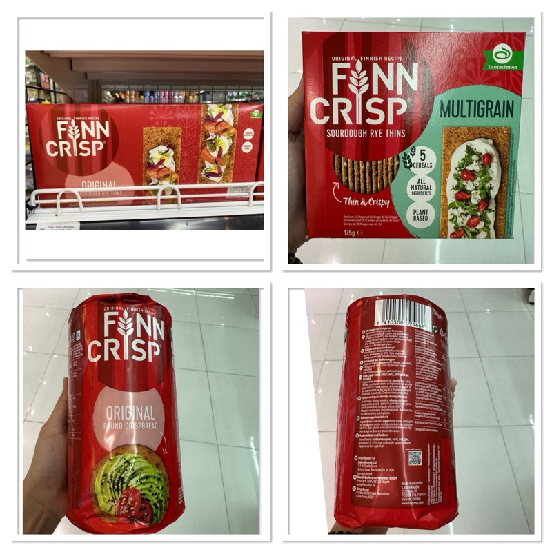Finn Crisp Original Rye Crispbread 400 g. ขนมแป้งข้าวไรย์ อบกรอบ รสดั้งเดิม ออริจินัล / Thin & Crispy Multigrain