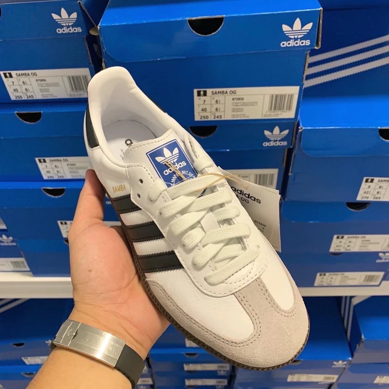 【Outlets แท้】Originals samba og รองเท้ากีฬาลำลองสำหรับผู้ชายและผู้หญิง จัดส่งจากกรุงเทพฯ