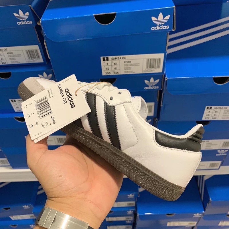 【Outlets แท้】Originals samba og รองเท้ากีฬาลำลองสำหรับผู้ชายและผู้หญิง จัดส่งจากกรุงเทพฯ