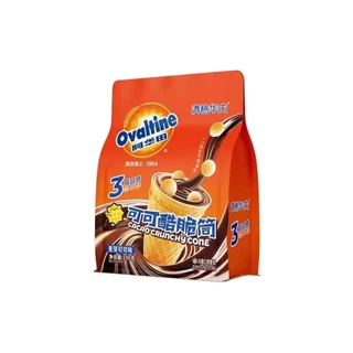 Ovaltine ไอติมโคนโอวัลติน cacao crunchy cone มีบิสกิตกรุบกรอบ อร่อยมาก ขนาด 76 กรัม พร้อมส่ง