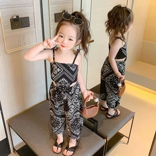 MC074 ชุดเช็ตสายเดี่ยวเด็กผู้หญิง งานเช็กซี่ เสื้อ+กางเกง สไตล์เกาหลี พร้อมส่งไวมากๆ